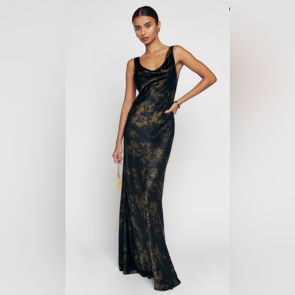Annabelle silk size 6 women’s reformation floor length formal gown
